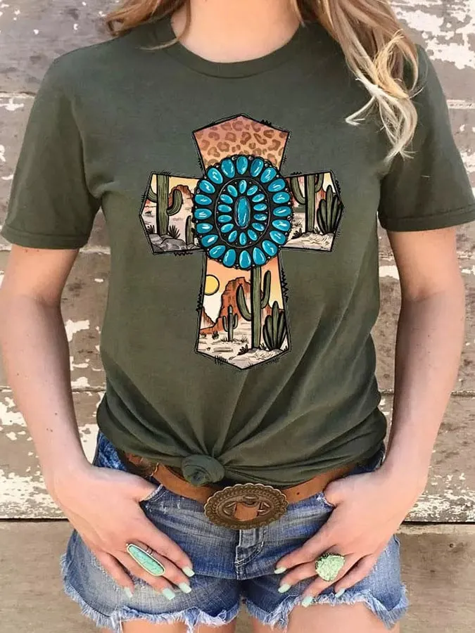 Vintage Casual Short Sleeve T-Shirt