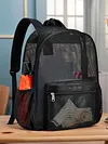 Mesh Backpack See Through Backpack College Student Backpack for Outdoor Sports