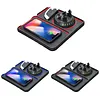 2-in-1 Anti-Slip Wireless Charging Mat with Phone Holder Wireless Charging Pad for Car 360 Degree Rotation Fit for iPhone 17/16/15/14/13/12 Pro for Android
