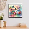 Diamond Painting-DIY Full Round Drill Flowers Dragonfly