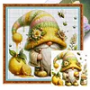 (Multi Style)[Multi-Style]Vegetable Gnome-Full Embroidery 3 Strands 11CT Stamped Cross Stitch-45*45CM