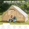 [US Local Warehouse] 2 Pack Shade Sail Poles 10FT Outdoor Sun Shade Poles 2.74in Diameter Heavy Duty Metal Post for Deck Patio Outside Backyard