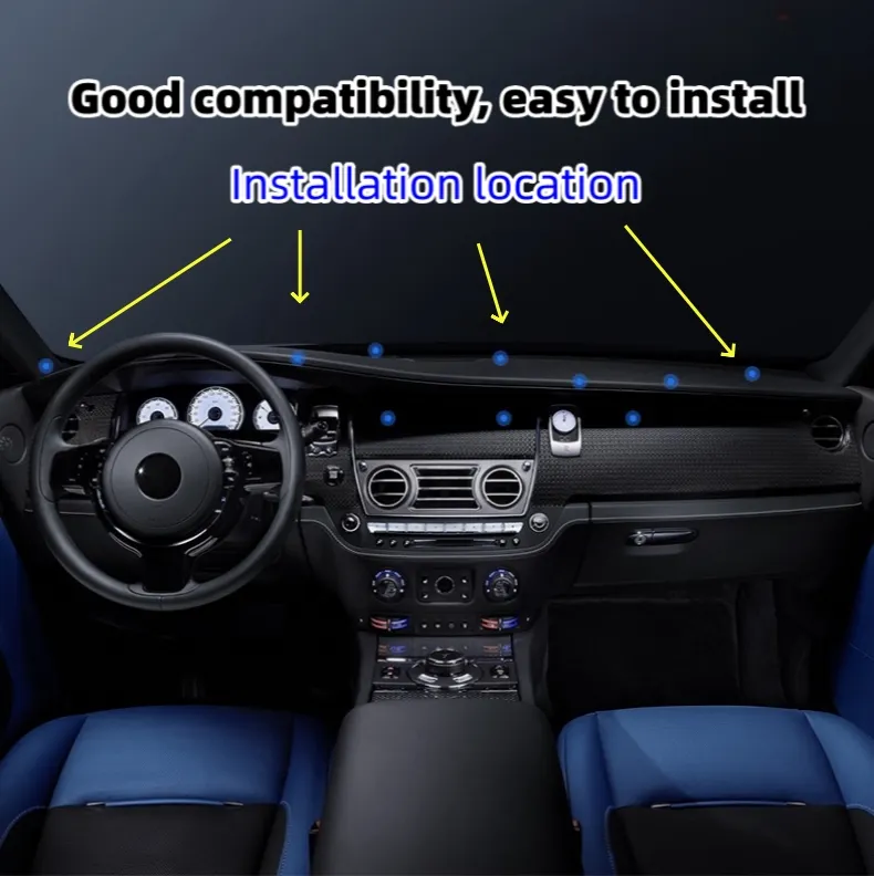 Car magnetic mobile phone navigation bracket (With laser car logo)