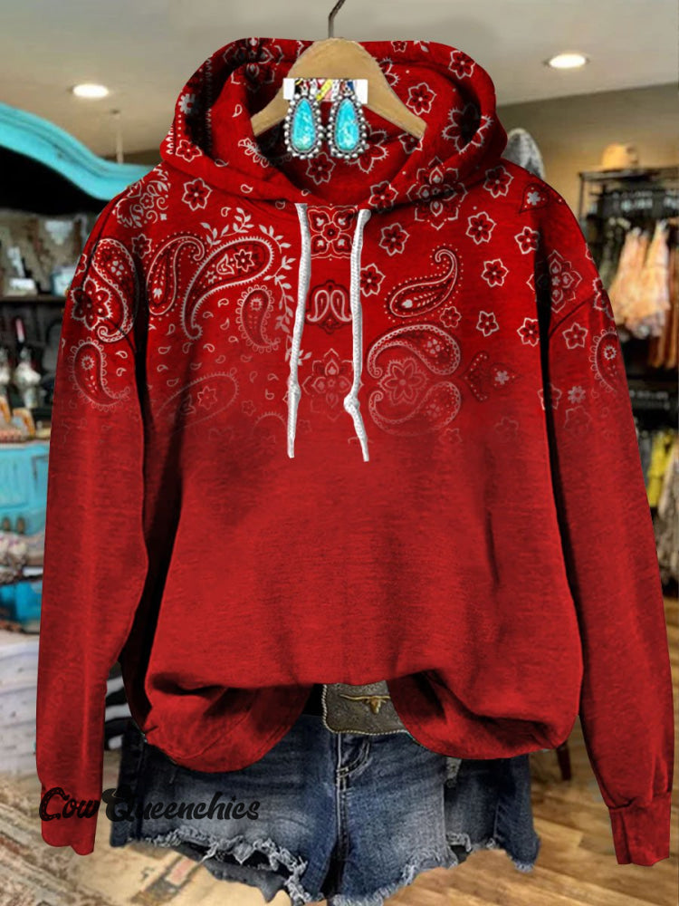 Women&rsquo;s Vintage Paisley Print Casual Sweatshirt As Shown / S