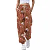 Women's Christmas Loose Casual Print Drawstring Jogger Pants