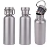 500/600/750ml Titanium Water Bottle with Lid Sports Kettle for Outdoor Picnic