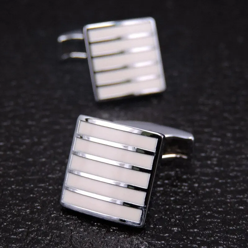 French Shirt Cufflinks Buttons High Quality Copper Material Laser Metal Men's Business Party High-grade Classic Cuff Link Unisex
