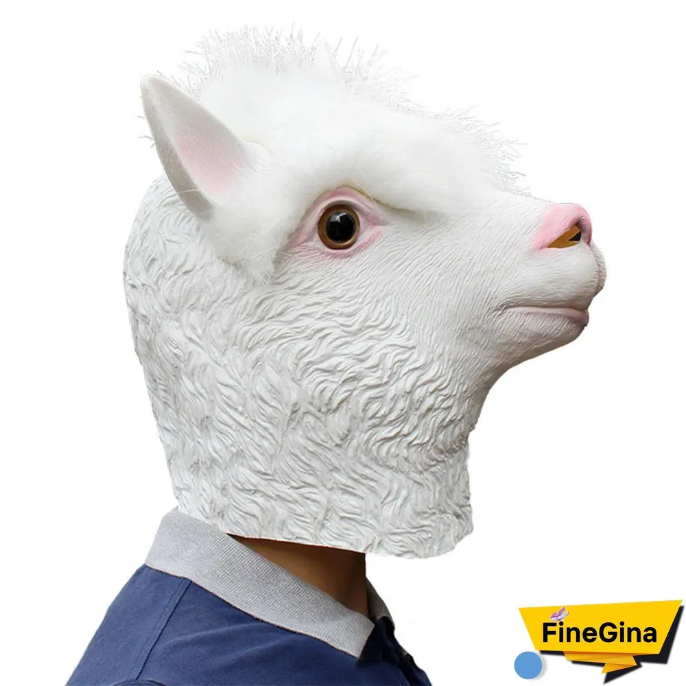 Halloween Alpaca Mask Halloween Animal Party Full Head Mask
