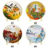 DIY Cloisonne Enamel Painting Kit for Adults Beginners Gift Home Decor Filigree Enamel Art Making Set with Bracket 30x30cm