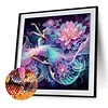 Flowers And Dancing Girl-Partial Special Shaped Diamond painting 30*30CM
