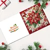 6PCS Xmas Atmosphere DIY Diamond Art Greeting Cards Congratulations Cards
