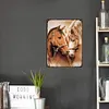 Couple cheval - Panneaux en &eacute;tain m&eacute;tallique(30*40cm)