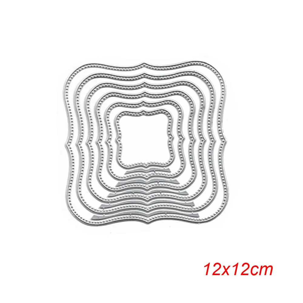 Metal Cutting Dies Curves Border Frames Square DIY Scrapbooking Card Album Making Embossing Punch Craft Diecuts New 2019