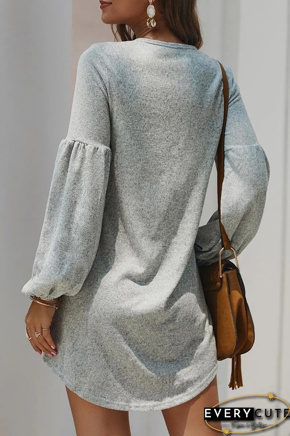 Autumn Knit Sweater Dress Shirt(4 Colors)