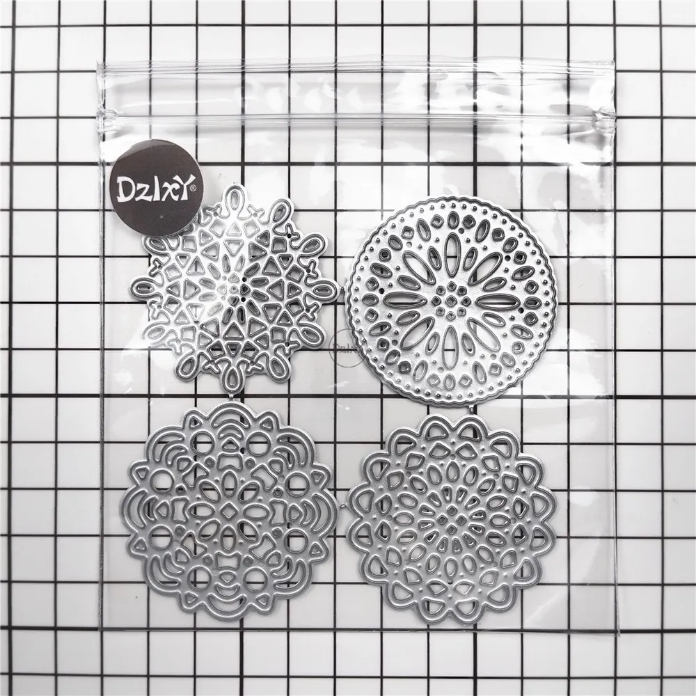 Nigikala Pattern Round Metal Cutting Dies for Card Making Paper Embossing Die Cuts Sets Album Crafts 2023 New Templates Stencils