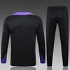 2024/2025 Psg Paris Saint-Germain Half-Pull Training Suit Black Football Shirt 1:1 Thai Quality