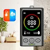 3-in-1 Carbon Monoxide Detector Rechargeable CO Detector Temp Humidity Monitor