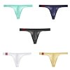  Ice Silk Sexy Mens Bikini Swimwear Elastic Briefs Thongs G-String Underwear