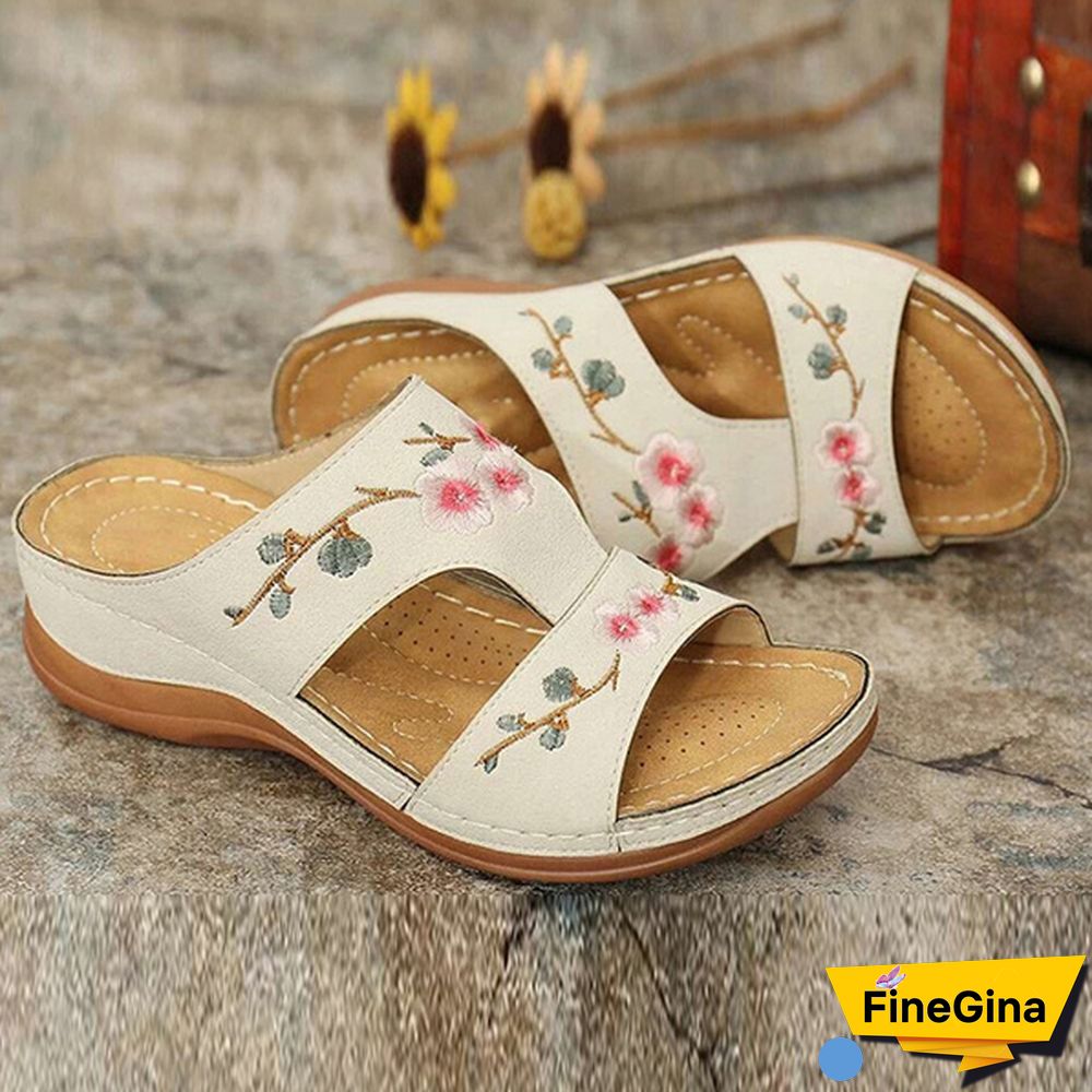 Summer Heighten Slippers Thick-Soled Non-Slip Pu Slippers Women's Outdoor Casual Slippers