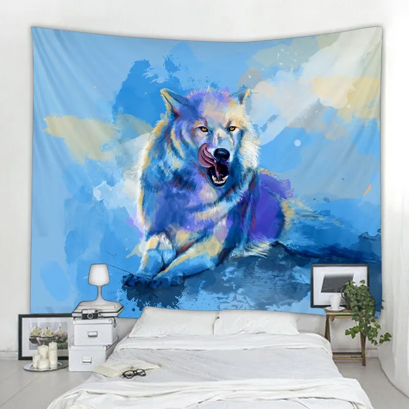 Nigikala creative tapestry wall hanging decoration tiger lion pattern wall hangings home textile wall Bohemian decoration tapiz