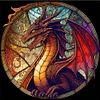 (Stamped/Counted) Dragon - 11CT Cross Stitch 40*40cm/15.75*15.75in
