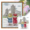 >SALE<Embroidery Eco-cotton Thread 14CT Printed Look at Pylons Cross Stitch Kit