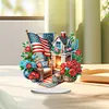 >SALE<American Flag Special Shape Diamond Painting Desktop Home Ornament (House 3)