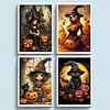 (Multi-Style) Halloween Castle Witch Cat-11CT Stamped Cross Stitch 40*60cm/15.75*23.62in(Big Size)