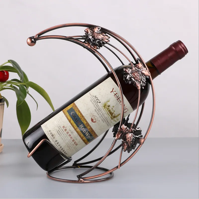 Athvotar Style Wine Cabinet Red Wine Rack Furnishings European Wine Shelf Bar KTV Iron Red Wine Display Rack