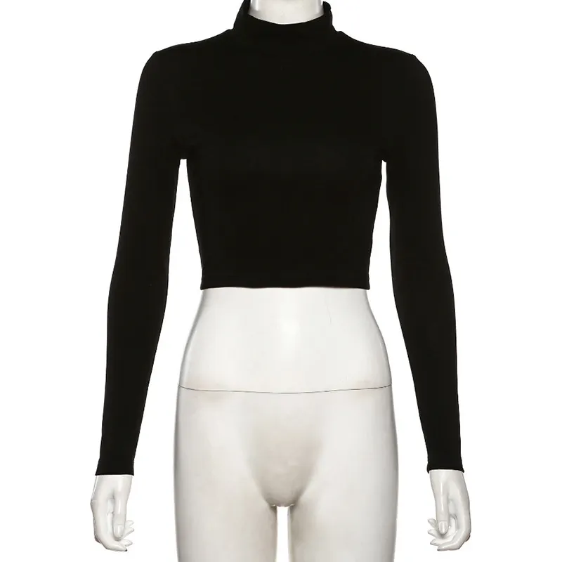 Brownm Brownm Summer Collar Sexy Women's Strap Open Back Long Sleeve Elastic Slim Shirt Jacket