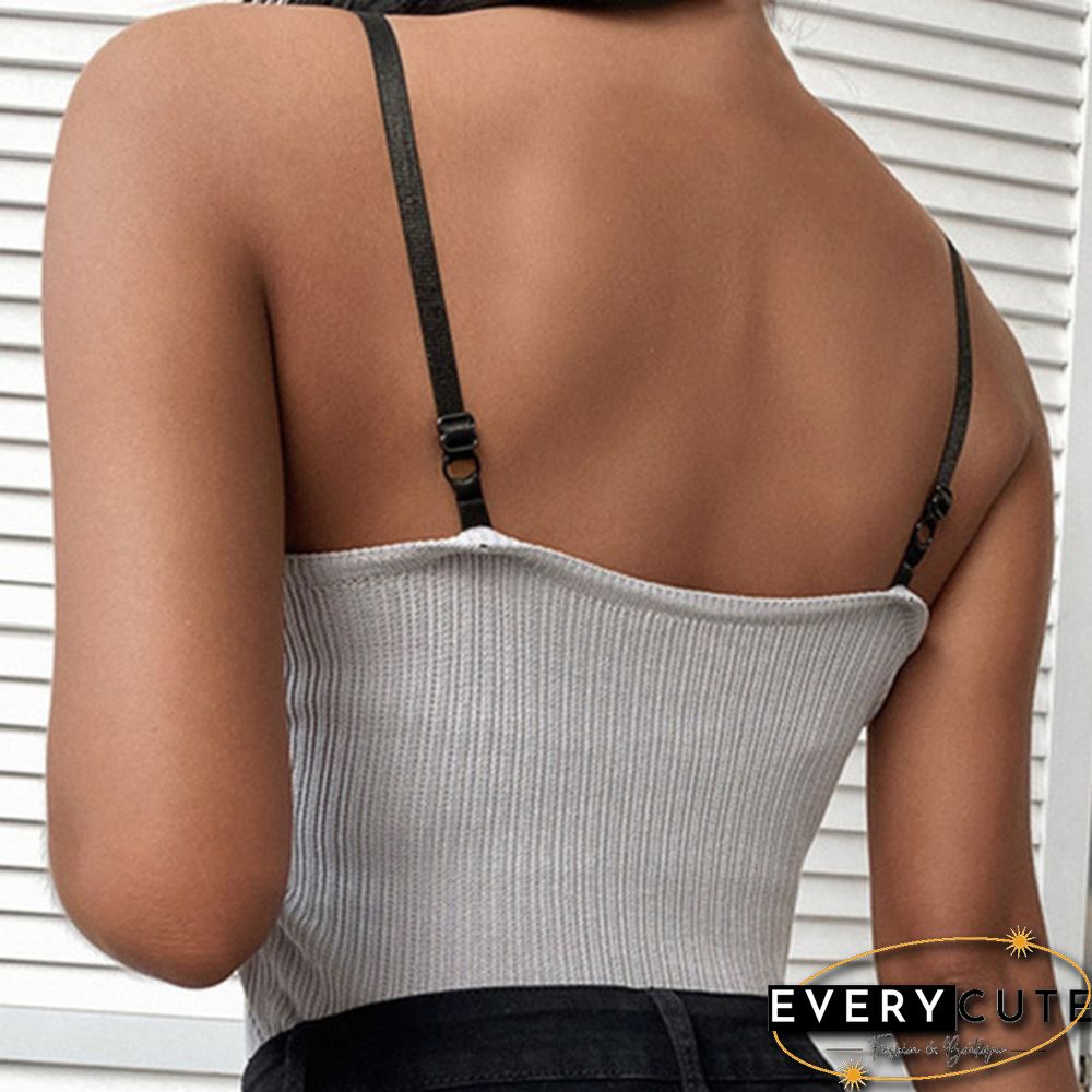 6 Colors New Fashion Women Sleeveless Vest Tops Summer V-Neck Slim Fit Shirts Crop Tops Solid Color Top Plus Size Tank Top