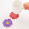 6pcs DIY Anti Slip Flower Coasters Stackable Creative for Tabletop Protection