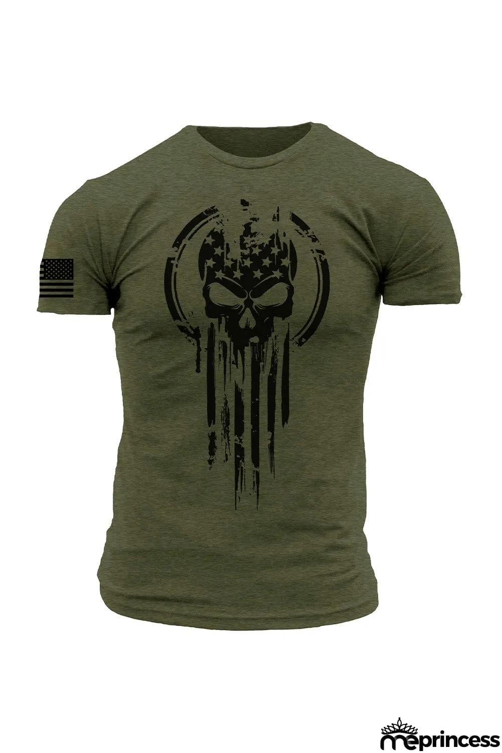 USA Flag Print Men's Tee