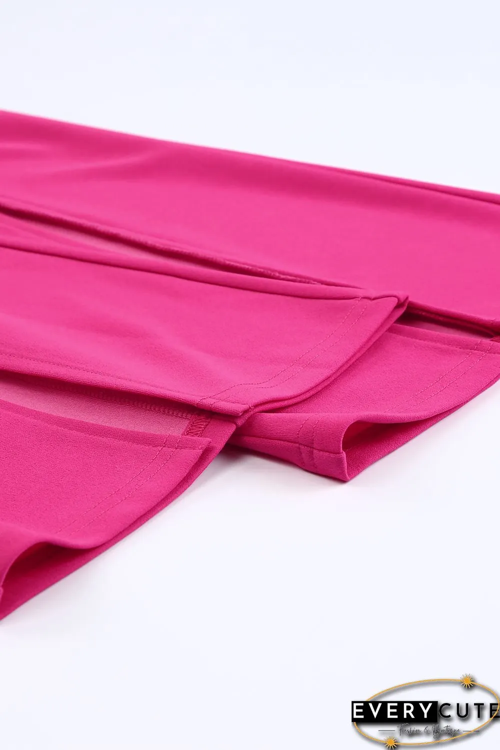 Rose Split Hem High Waist Pants