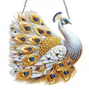 Diamond Painting Acrylic Double-side White Peacock Pendant Hanging Gem