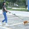 Dog Walking Waist Bag Adjustable Length Dual Handles Pet Supplies (Green)