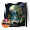 Diamond Painting-DIY Full Round Drill Forest Lake