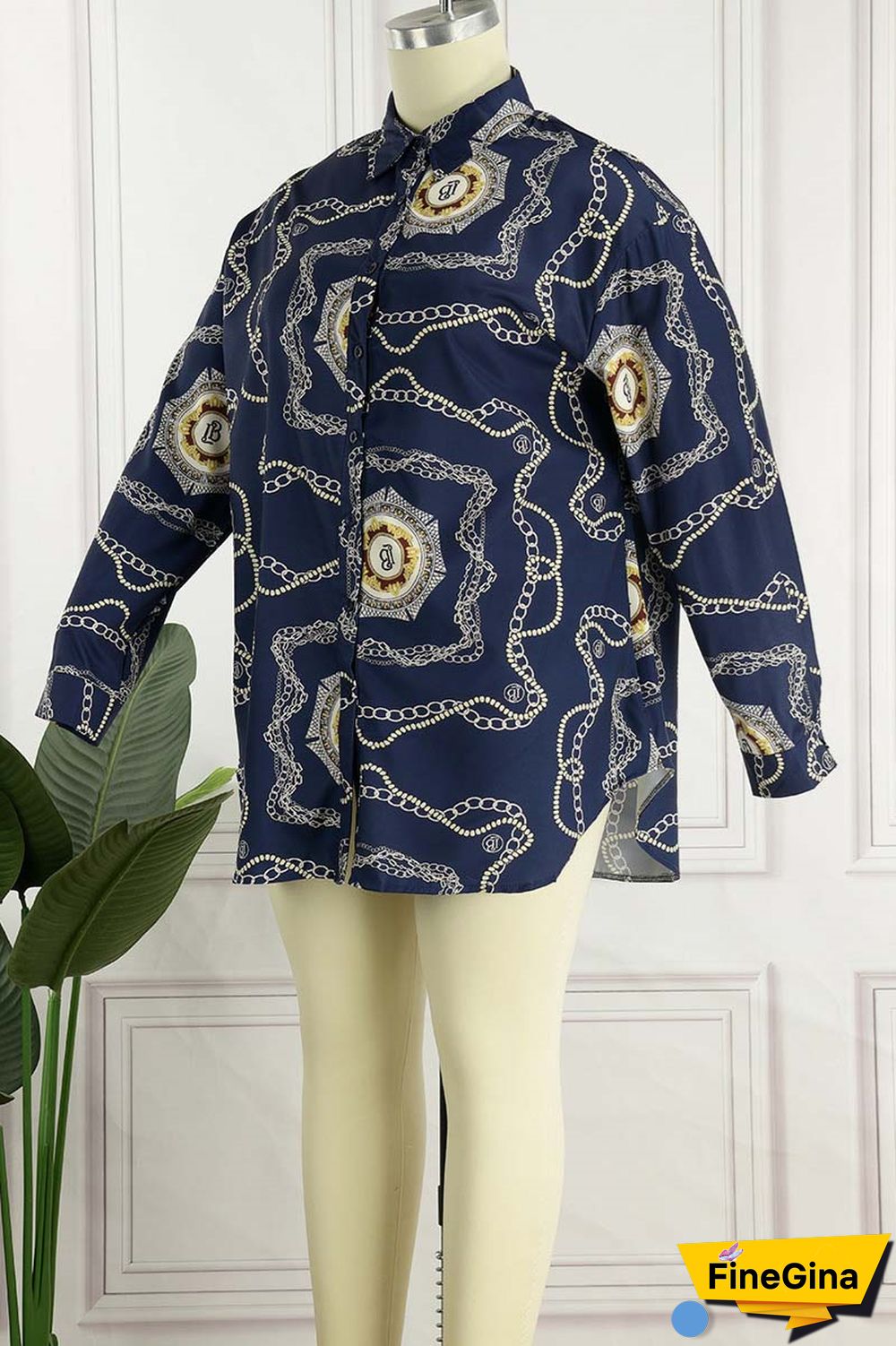 Yellow Sexy Casual Print Printing Shirt Collar Shirt Dress Dresses