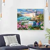 （Big Size）Seaside Lighthouse-Full Round Diamond Painting 60*50cm