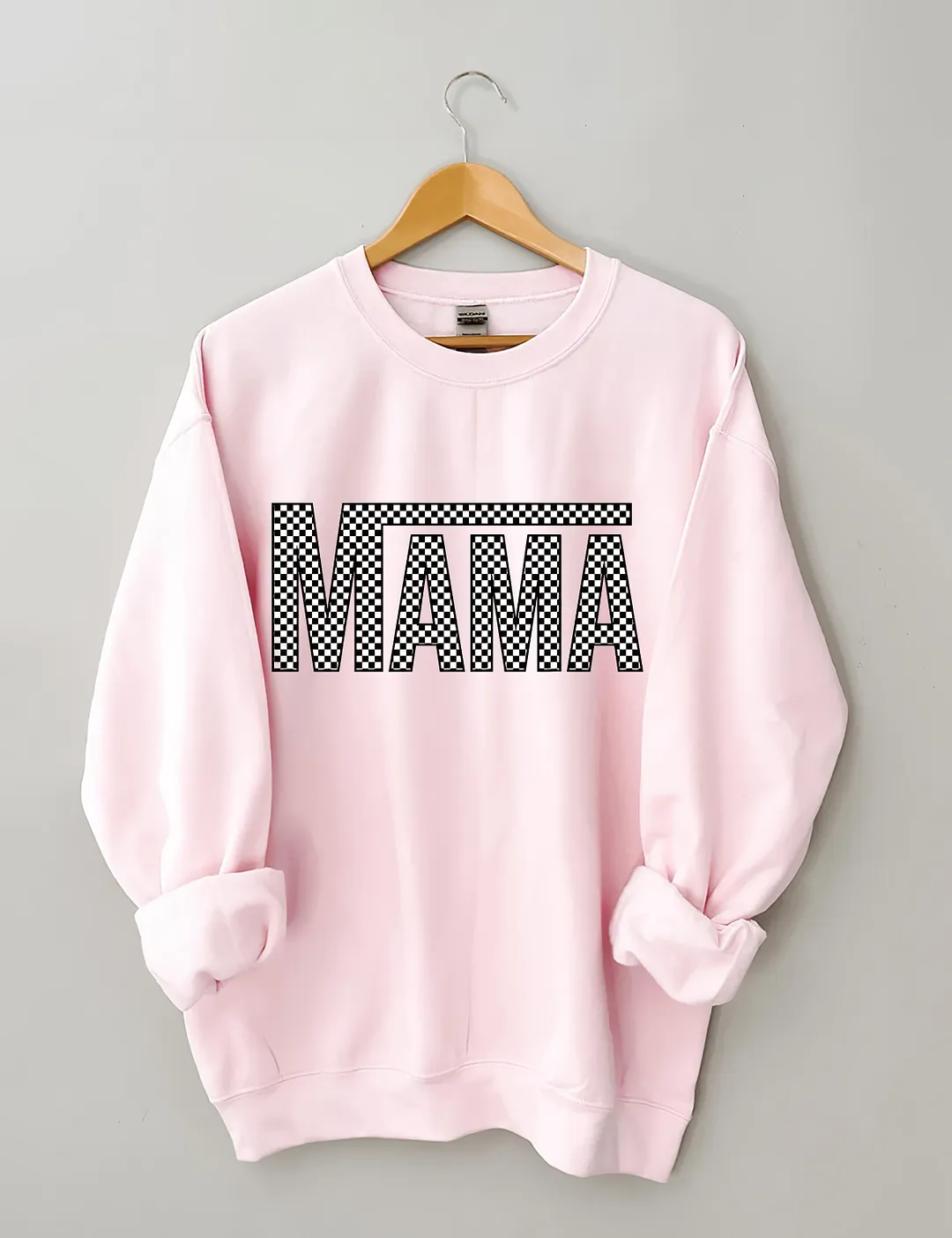 Checkered Retro Mama Sweatshirt 