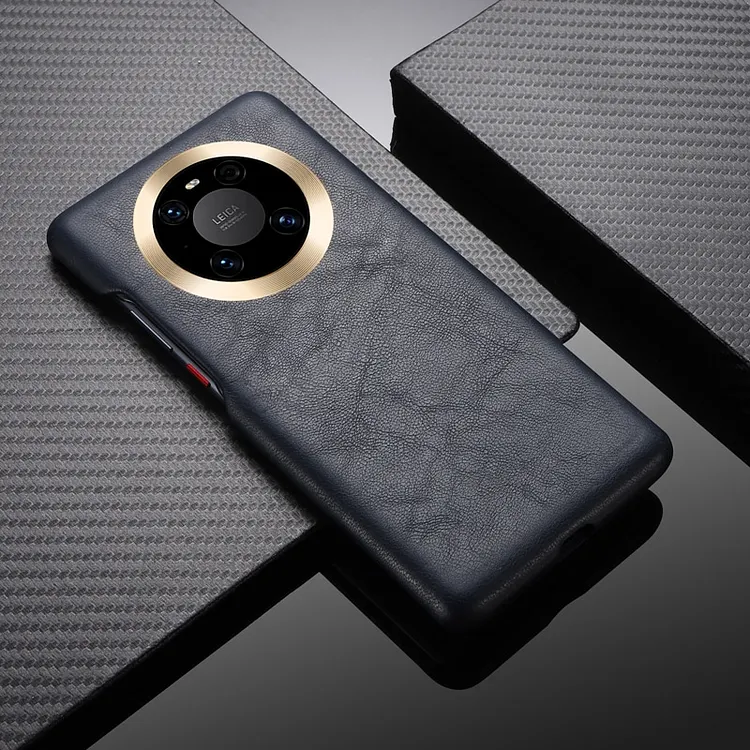 For Huawei Mate 50 Pro Case Luxury Genuine Leather Case Business Protective Back Cover For Huawei Mate 50