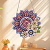 (US Local)Mandala Acrylic Special Shape Diamond Painting Mirror for Home Office Decor