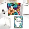 Floral Special Shape Diamond Painting Photo Frame Home Decor Gift (Flower Blue)