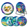 4PCS Acrylic Diamond Painted Placemats Eco-Friendly Placemat (Lighthouse)
