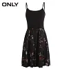 ONLY Brand NEW commuting lady flowers long sleeve rib cuff pleated two-piece dress knit women |118146532