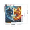 Ice  Fire Cat-Full Round Diamond Painting 30*30CM
