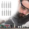 11 Pcs Soldering Iron Tips 900M Lead-Free Solder Iron Tip with Welding Sleeve