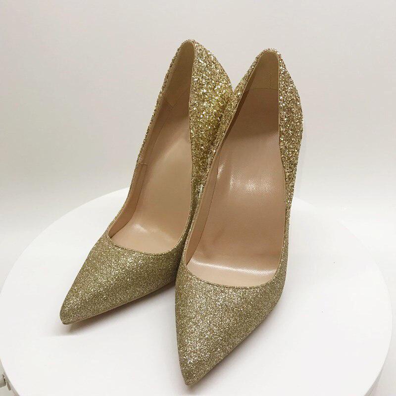 GOOSHOE Work Sandals Women Pumps 12cm Thin High Heels Woman Pointy Toe Stiletto Women