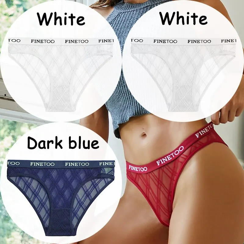 Billionm Lace Panties Women's Underwear Perspective Sexy Panties Female Underpanties Mesh Briefs Girls Intimates Lingerie M-XXL