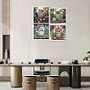 (US Local)4pack Xmas Owl-Special Shaped Diamond Painting Kit(30x30cm)